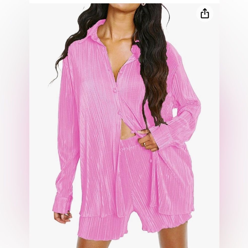 2 piece M oversized pink outfit